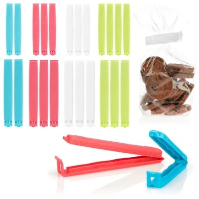 Abbildung von com four® 26x Verschlussclips aus Kunststoff große Verschlussklammern in 2 Größen und 4 Farben Gefrierbeutel Clip, Packungsklemmen für Cornflakes, Nüsse, Kaffee (26 Stück 11cm/14cm)