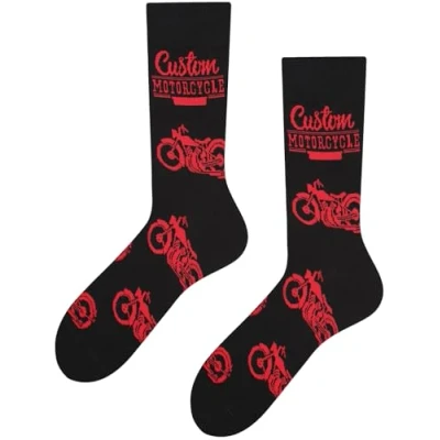 Abbildung von TODO Socken Motorrad Motiv Custom Motorcycle, Lustige Motorradsocken Geschenke für Männer, Herren 45 47