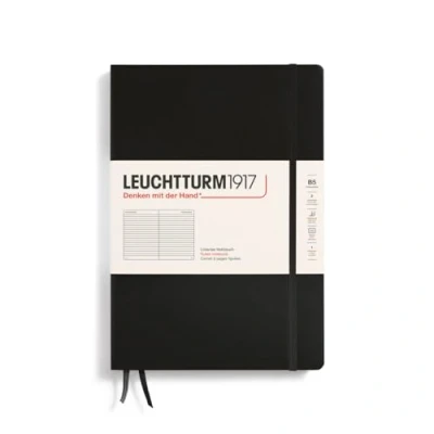 Abbildung von LEUCHTTURM1917 366185 Notizbuch Composition (B5), Hardcover, 219 nummerierte Seiten, Schwarz, Liniert