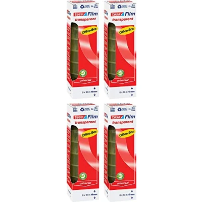 Abbildung von tesafilm transparent, Office Box mit 8 Rollen (10m:19mm 4 Boxen)