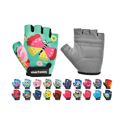 Abbildung von meteor Kinder Fahrradhandschuhe Bike Gel BMX Handschuh Jungen Fahrrad Handschuhe Mädchen radhandschuhe Scooter Tretroller Fahr Rad