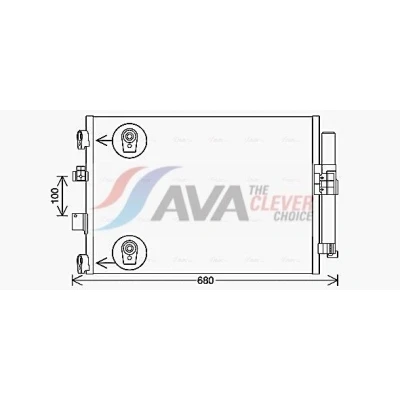 Abbildung von PRASCO FD5654D Klimakondensator mit Trockner 10,3 Aluminium 545 R 1234yf, 134a FORD: FOCUS 3, C Max 2, 3 Turnier