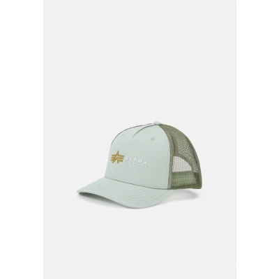 Abbildung von Alpha Industries Label Trucker Cap für Herren Dusty Green