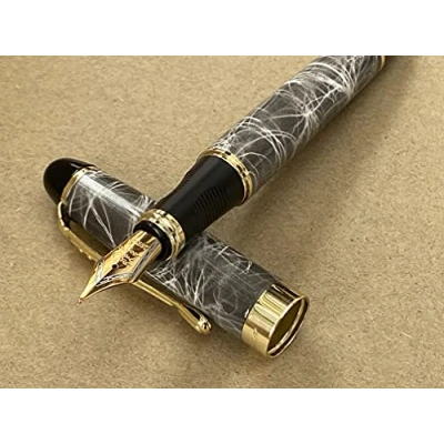 Abbildung von Rhapsody Jinhao x450 Füllfederhalter, 0,5 mm, mittelfeine Spitze, grauer Marmor