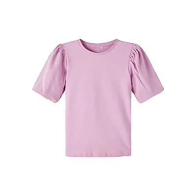 Abbildung von NAME IT Girl&#039;s NMFIONE SS TOP PB Kurzärmeliges Shirt, Smoky Grape, 104