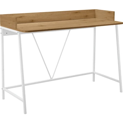 Abbildung von INOSIGN Schreibtisch »Jullian«, (1 St.), weißes Gestell aus Metall, Breite 120 cm
