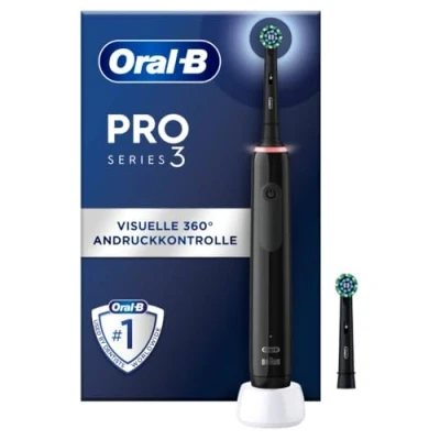 Abbildung von Oral B Oralb Elektrische ZAHNBÜRSTE PRO 3 Cross Action Black Zahnbürste, Größe: One Size, Schwarz