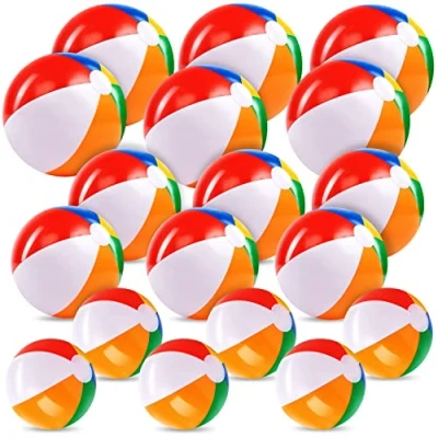 Abbildung von JOYIN Wasserball (18 Stück), Kombi Set enthält 18 Aufblasbare Strandbälle in 50.8cm (6) und 30.48cm (6), Strand Balls Pool Party Spielzeug