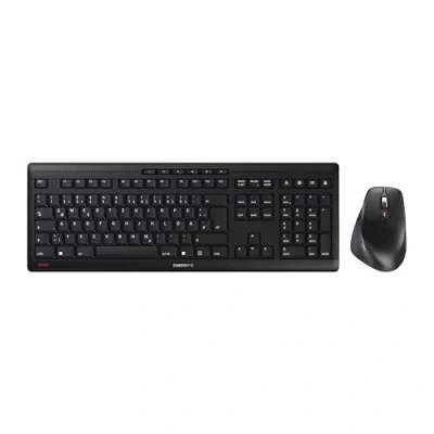 Abbildung von CHERRY STREAM DESKTOP COMFORT, Kabelloses Tastatur Maus Set, Deutsches Layout (QWERTZ), 2,4 GHz Funk, Leise Tasten, Ergonomische Rechtshändermaus, Schwarz