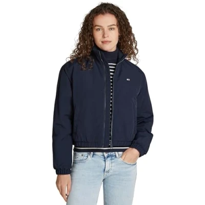 Abbildung von Tommy Jeans Damen Jacke Essential Padded Jacket Übergangsjacke, Blau (Dark Night Navy), S