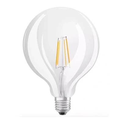 Abbildung von Osram LED Star+ GlowDim Classic Globe Lampe, in Ballform mit E27 Sockel, Ersetzt 60 Watt, Filamentstil Klar, Warmweiß 2200 2700 Kelvin, 1er Pack