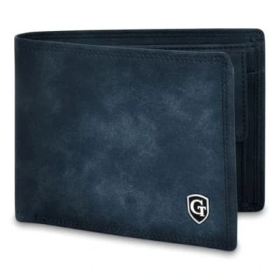 Abbildung von GenTo® Berlin Geräumige Klassische Geldbörse mit Münzfach Apple AIRTAG Halterung TÜV geprüfter RFID NFC Schutz Inklusive Geschenkbox