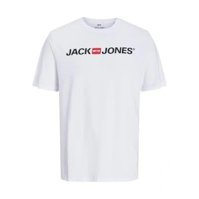 Abbildung von Jack &amp; Jones Jjecorp LOGO CREW NECK Tshirt print, Herren, Größe: Small, White
