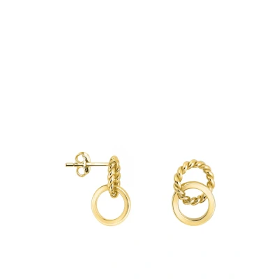 Abbildung von SOFIA MILANI Damen Ohrringe 925 Silber vergoldet/golden Verdreht Kreis Ohrstecker E1338