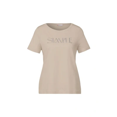 Abbildung von Street One Tshirt print, Damen, Größe: 36, Beige