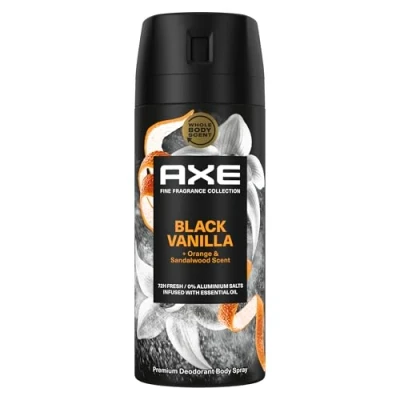 Abbildung von Axe Fine Fragrance Collection Premium Bodyspray Black Vanilla Deo ohne Aluminium für 72 Stunden Frische 150 ml