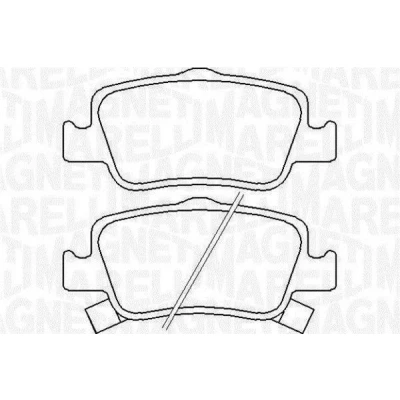 Abbildung von MAGNETI MARELLI 363916060666 Bremsbelagsatz mit akustischer Verschleißwarnung TOYOTA: Auris Estate, Hatchback, Corolla X Saloon