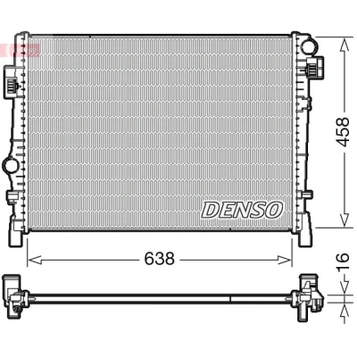 Abbildung von DENSO DRM09054 Kühler, Motorkühlung 638 468 16
