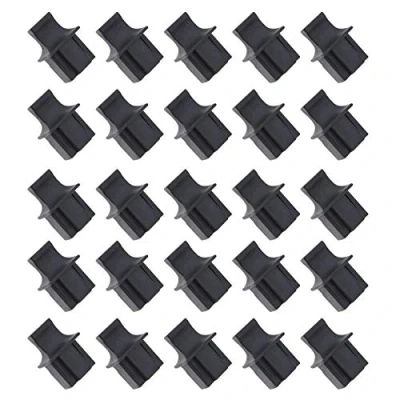 Abbildung von Create idea 50 Stück RJ45 20 x 9 6 mm PBT Schutzkappe für Staubschutzabdeckung Schwarz Ethernet Hub Anschluss