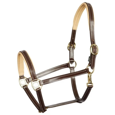 Abbildung von Harry&#039;s Horse Halfter Elegance Leder Braun Pony