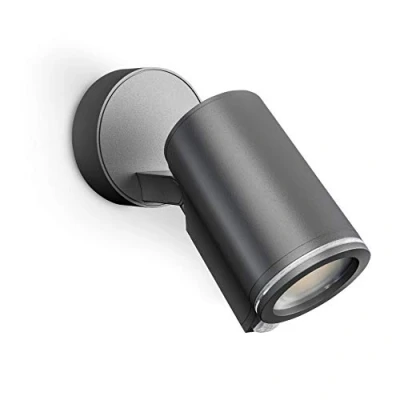 Abbildung von Steinel LED Strahler Spot ONE S anthrazit, 90 Bewegungsmelder, inkl. GU10 Leuchtmittel, per Kabel vernetzbar, Aluminium, 7,47 W