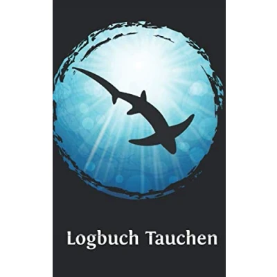 Abbildung von Tauchen Logbuch: Gerätetauchen Fuchshai Hai Dive Log. Platz für 100 Tauchgänge auf vorgedruckten Seiten Taucher