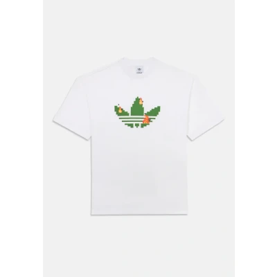 Abbildung von adidas Originals Minecraft TEE Unisex Tshirt print für Kinder, Größe: 128, White