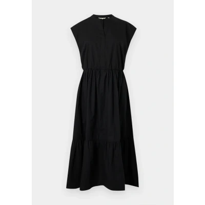 Abbildung von TOM Tailor Dress Solid WITH Volants Freizeitkleid, Damen, Größe: 38, Deep black