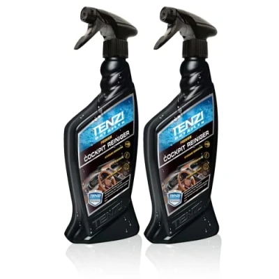 Abbildung von TENZI 2X Premium Cockpitreiniger (600ml) für Auto &amp; Motorrad Innenraumreiniger, antistatisch Effekt, angenehmer Duft, aufsprühen abwischen Autopflege, Kunststoffpflege, Reinigung Interior innen