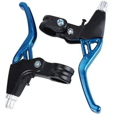 Abbildung von auvstar Bremshebel,Fahrrad Bremshebel Brake,Vollaluminiumlegierung Universal Fahrrad Bremsgriff Gebirgsstraßen Handgriff Bremse 2.2cm Durchmesser Fahrradteile. (Blau)