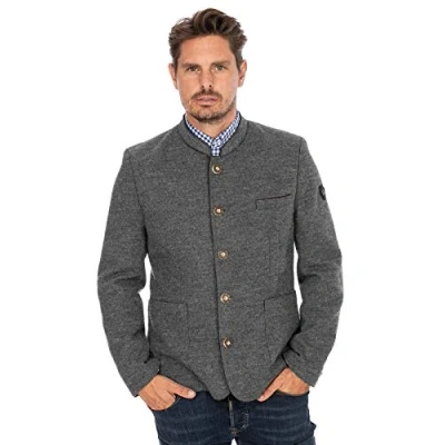 Abbildung von Stockerpoint Herren Wolfgang2 Trachtenjanker, grau, 48