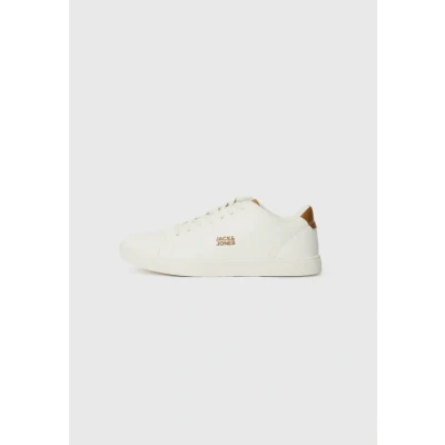 Abbildung von JACK &amp; JONES Herren Schnürschuhe Schuhe Sneaker JFWBOSLEY PU, Farbe:Weiß, Schuhgröße:EUR 41, Artikel: White/Cognac