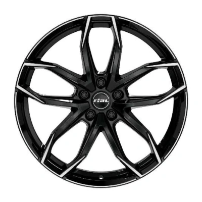 Abbildung von RIAL 5 loch 20Zoll 108mm Alufelge Lucca Schwarz frontpoliert LUC802045B53 1 Felge