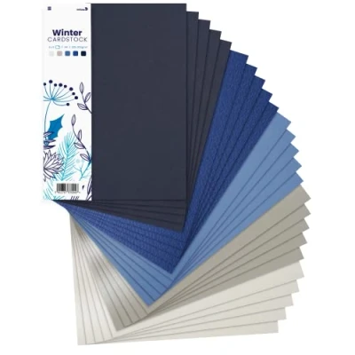 Abbildung von Netuno 25x Kreativ Karton Winter DIN A4 210 x 297 mm 5 farbig sortiert Fotokarton Mix buntes Blätter Set Kartenset Tonzeichen Bastelkarton Blankokarten DIY Kartenkartons