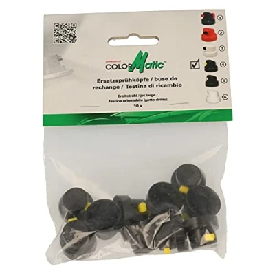 Abbildung von ColorMatic 379406 Breitstrahl Sprühkopf 10 Stück schwarz gelb