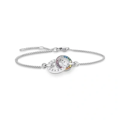 Abbildung von Thomas Sabo Armband Together mit zwei Ringen Silber geschwärzt Recyceltes 925 Silber, geschw., 16 19 cm, A1551 318 7 L19V