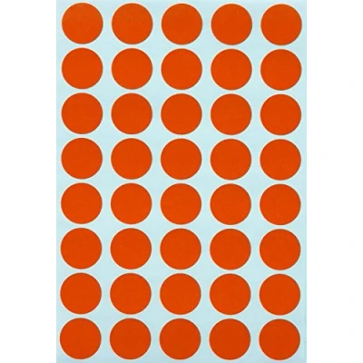 Abbildung von Runde Sticker Orange 19mm 1,9cm Klebepunkte 600 Stück von Royal Green