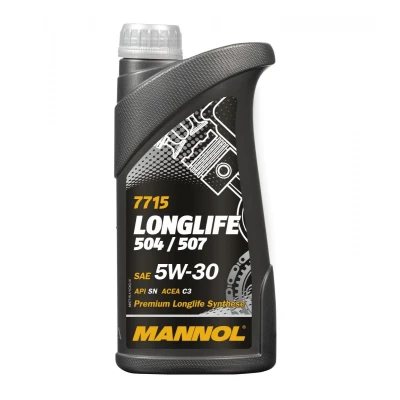 Abbildung von Mannol Longlife 504/507 5W 30 1l Motoröl MN7715 1 VOLKSWAGEN: Touran I, Golf 6, Passat B7 Variant, BMW: 5 Saloon, 3 Hatchback