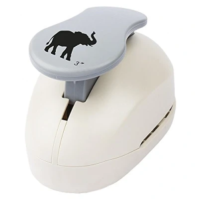 Abbildung von Ideen mit Herz Jumbo Stanzer, Elefant, Motivgröße: 6,4cm x 5,1cm Motiv Locher für Papier Geschenkanhänger &amp; Karten basteln Safari, Wildnis, Tiere, Kindergeburtstag, Scrapbooking extra groß