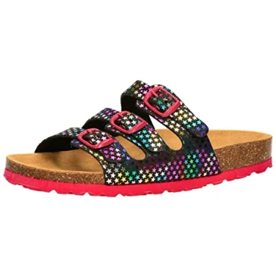 Abbildung von Lico Mädchen Bioline Starline Hausschuh, schwarz/bunt, 32 EU