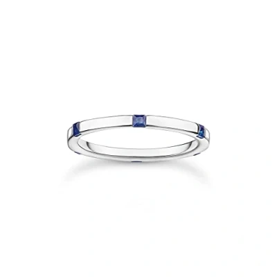 Abbildung von THOMAS SABO Ring mit blauen Steinen 925 Sterling Silber TR2396 699 32 54