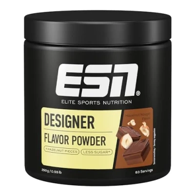 Abbildung von ESN Designer Flavor Powder, Hazelnut Nougat, 250 g, Geschmackspulver zum Süßen, ohne viel Zucker und Kalorien, geprüfte Qualität made in Germany (Verpackung kann variieren)