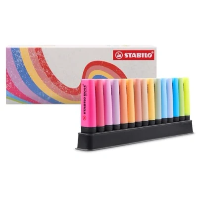 Abbildung von STABILO Textmarker BOSS ORIGINAL 15er Tischset 15 verschiedenen Farben
