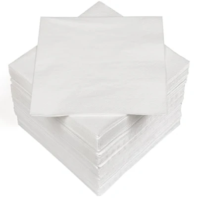 Abbildung von HEKU 100 einfarbige Servietten, 3 lagig, 33x33cm I Einheitliche Qualität für Veranstaltungen &amp; Gastronomie Praktische 5er Packung Hoch saugfähig und stilvoll, weiß
