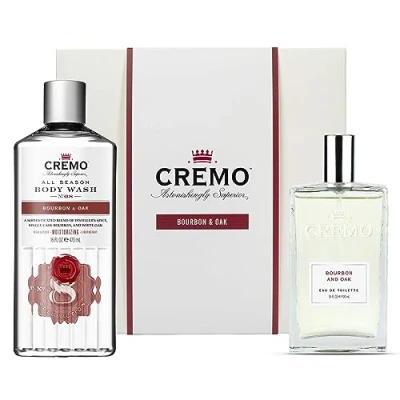 Abbildung von CREMO BOURBON &amp; OAK Geschenk Set für Männer Eau de toilette 100ml + Gel Douche 473ml warm, würziger Duft