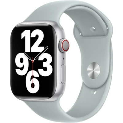 Abbildung von Apple Watch Armband Original Silikon und TPU (weich) Hellgrün Geeignet für Series 1 9 / SE Ultra (2)
