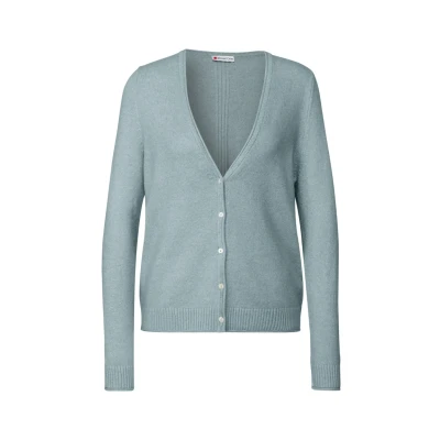 Abbildung von Street One Damen 2515370 Kurzer Cardigan, nile Blue Mel, 46