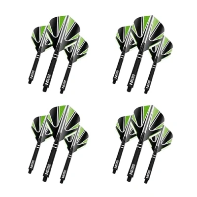 Abbildung von RED DRAGON Hardcore Radical Green Flight &amp; Black Nitrotech Stem Combo (4 Sets per Pack)