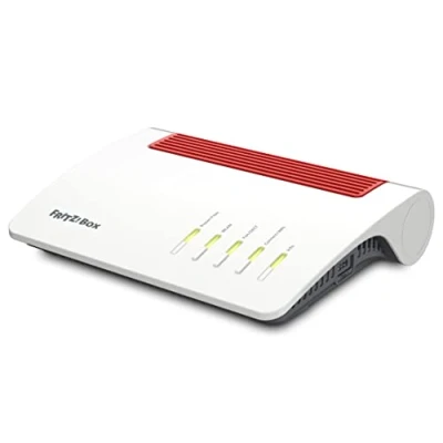 Abbildung von AVM FRITZ!Box 5590 Fiber (Wi Fi 6 Glasfasermodem (WLAN AX), bis 4.800 MBit/s (5 GHz) und 2.400 ( 2,4 GHz), WLAN Mesh, DECT Basis, 2,5 Gigabit LAN Port, geeignet für Deutschland)