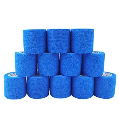 Abbildung von COMOmed selbstklebender verband elastische binde handgelenk bandage pflaster rolle Dog Bandagen Tierische Blau 5 cm X 12 Bände